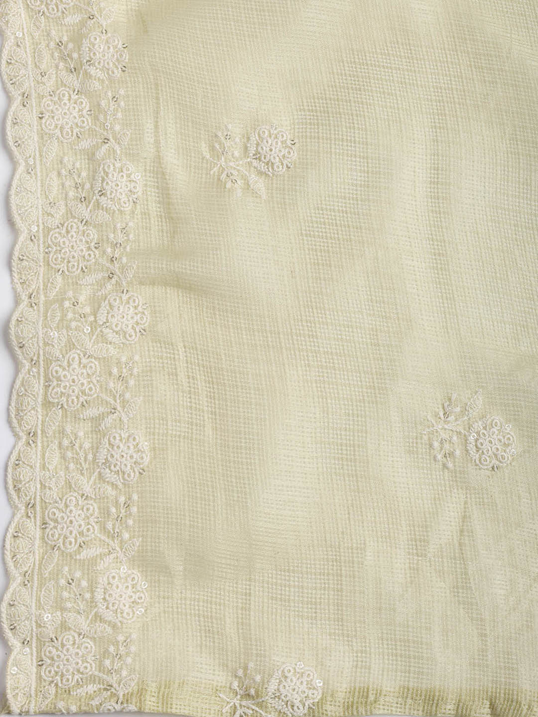 Embroidered Cotton Blend Unstitched Suit Piece With Dupatta