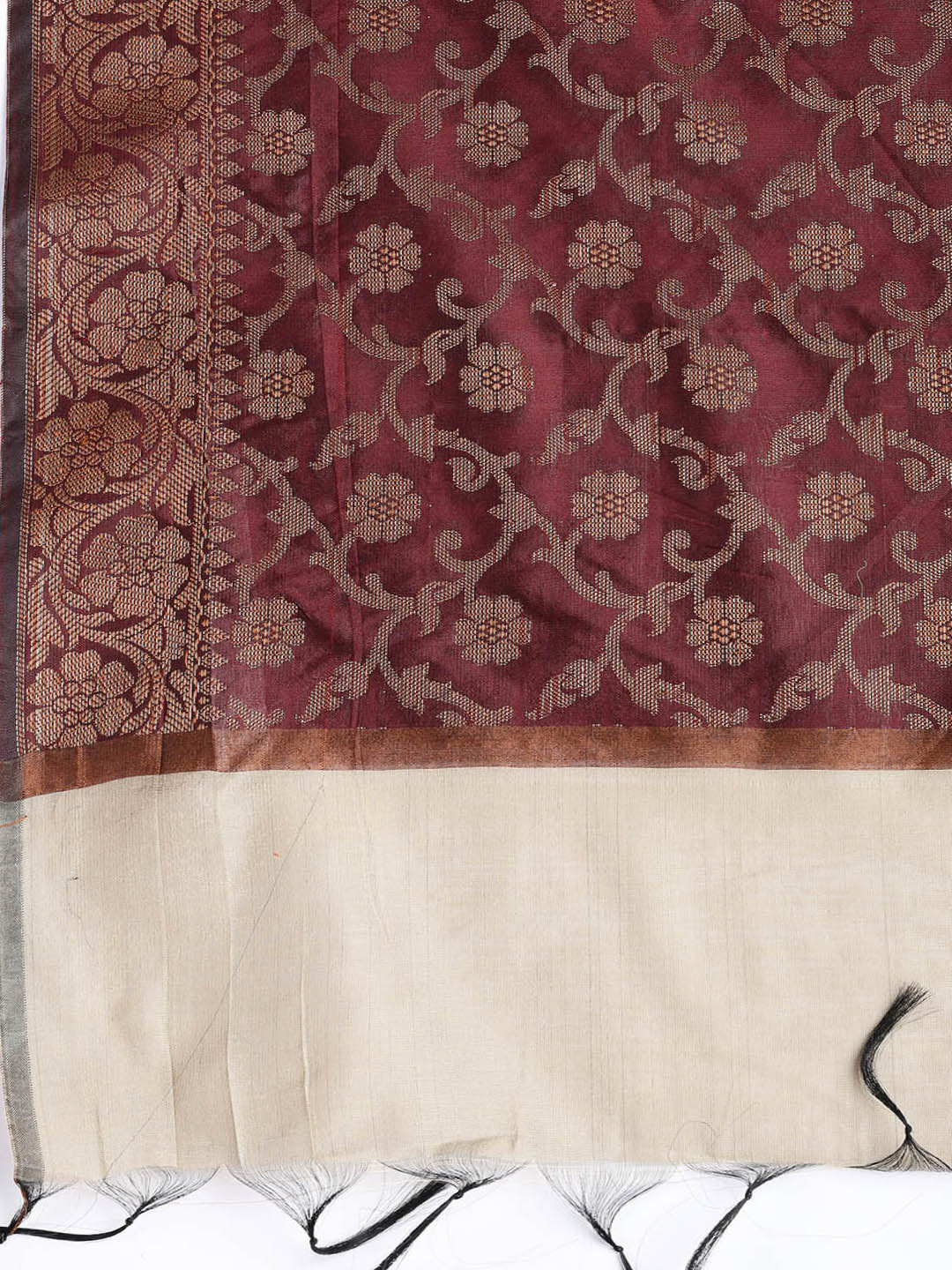 Woven Chanderi Unstitched Suit With Dupatta