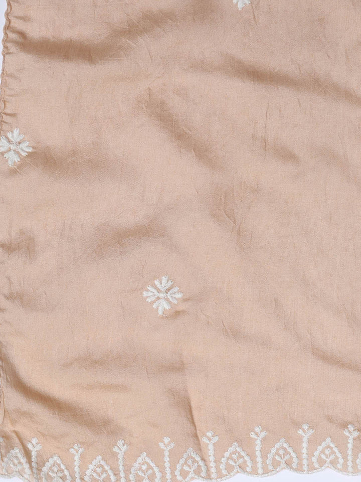 Printed Cotton Blend Unstitched Suit With Dupatta