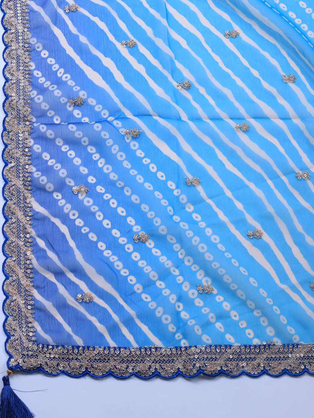 Embroidered Art Silk Unstitched Suit Piece With Dupatta