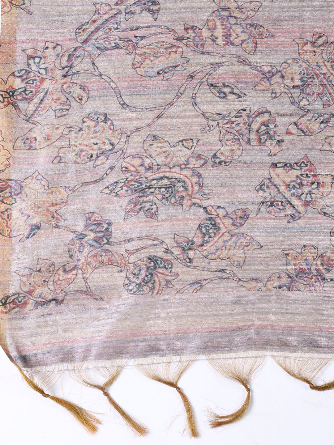 Kantha Work Chanderi Unstitched Suit With Dupatta