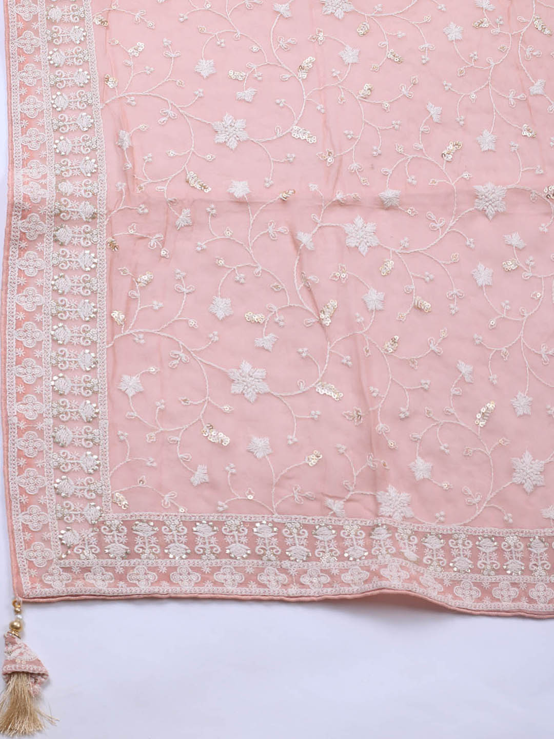 Embroidered Georgette Unstitched Suit Piece With Dupatta
