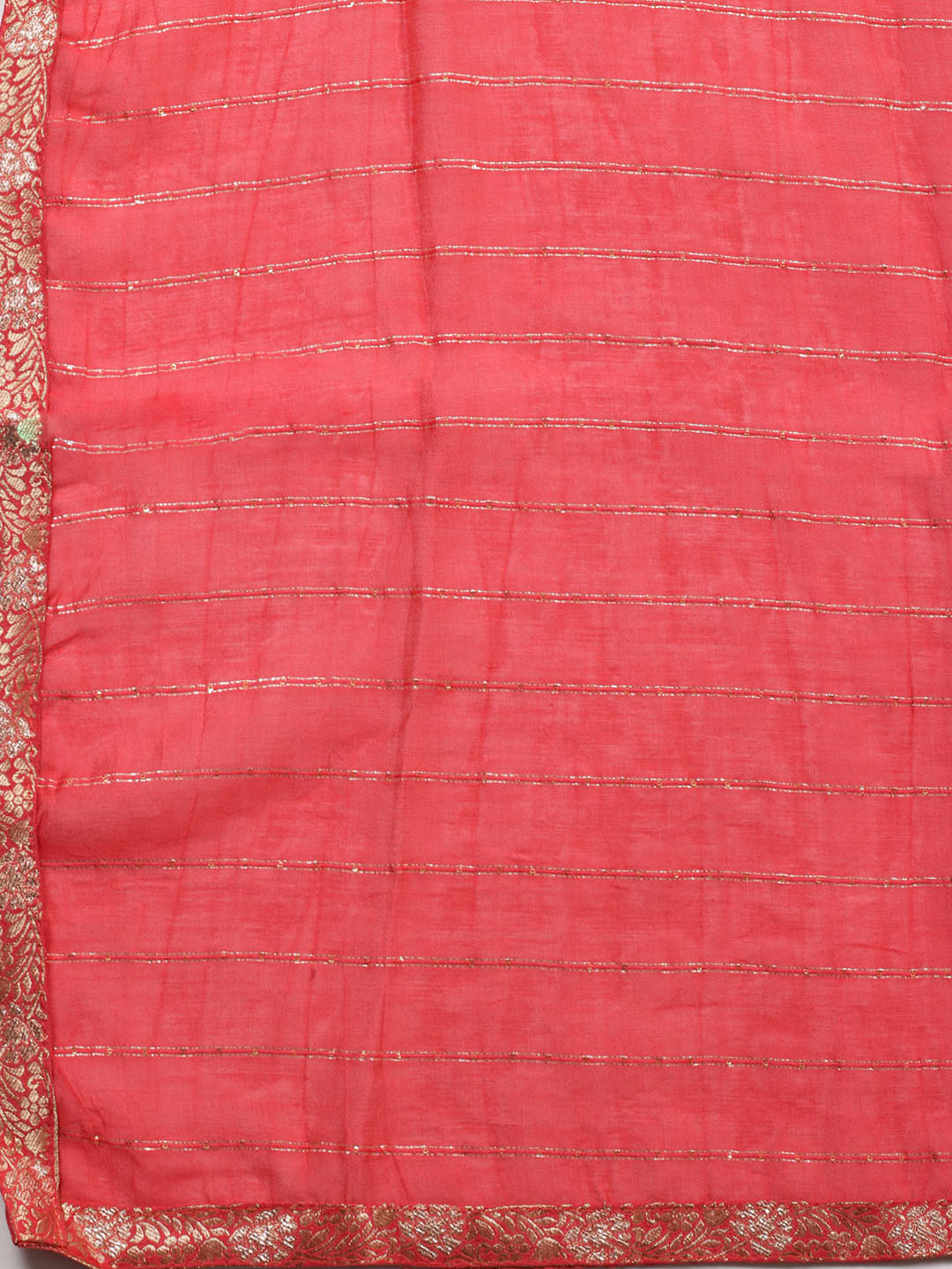 Neck Embroidered Chanderi Unstitched Suit Piece With Dupatta