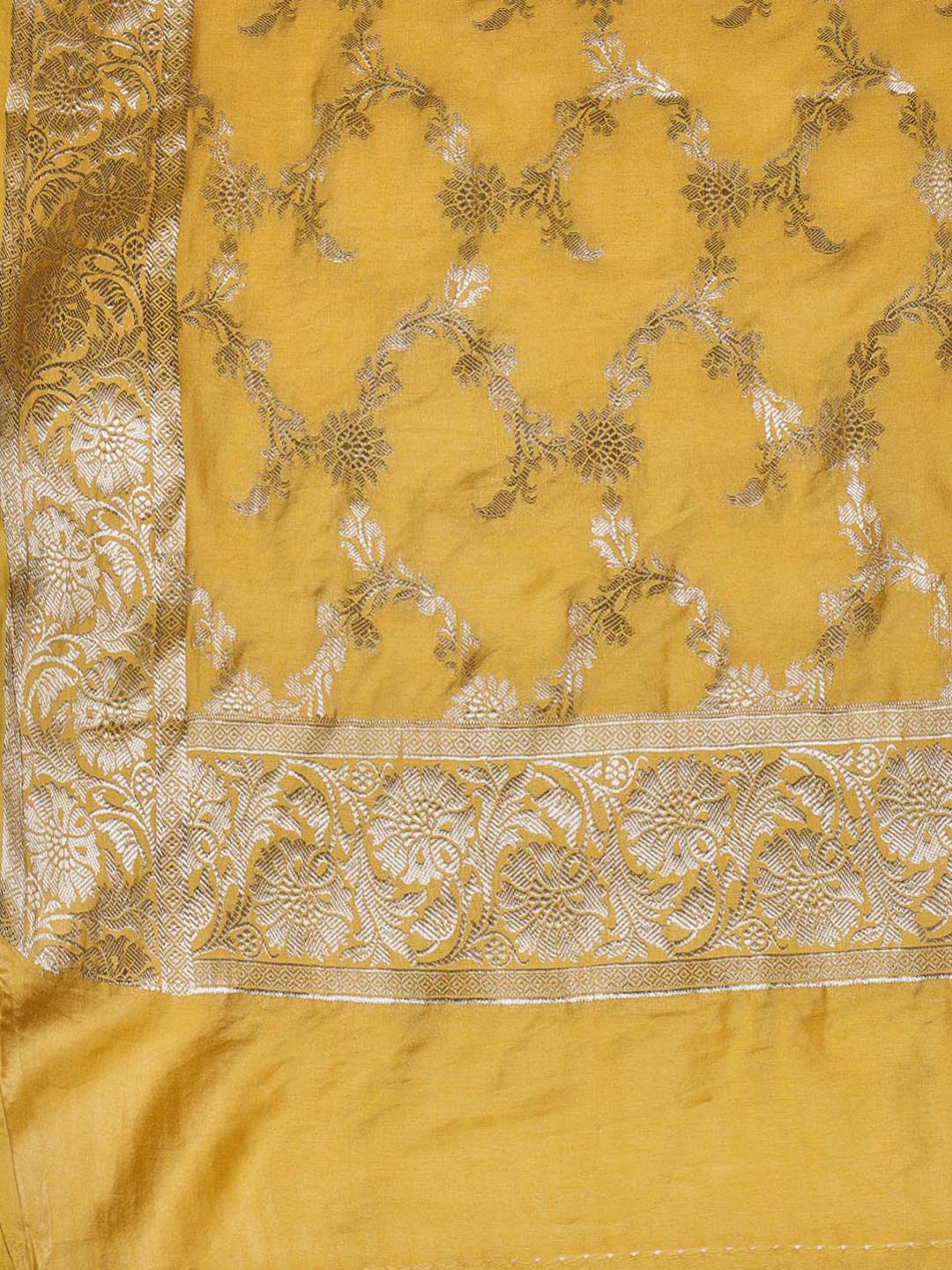 Woven Chanderi Unstitched Suit With Dupatta