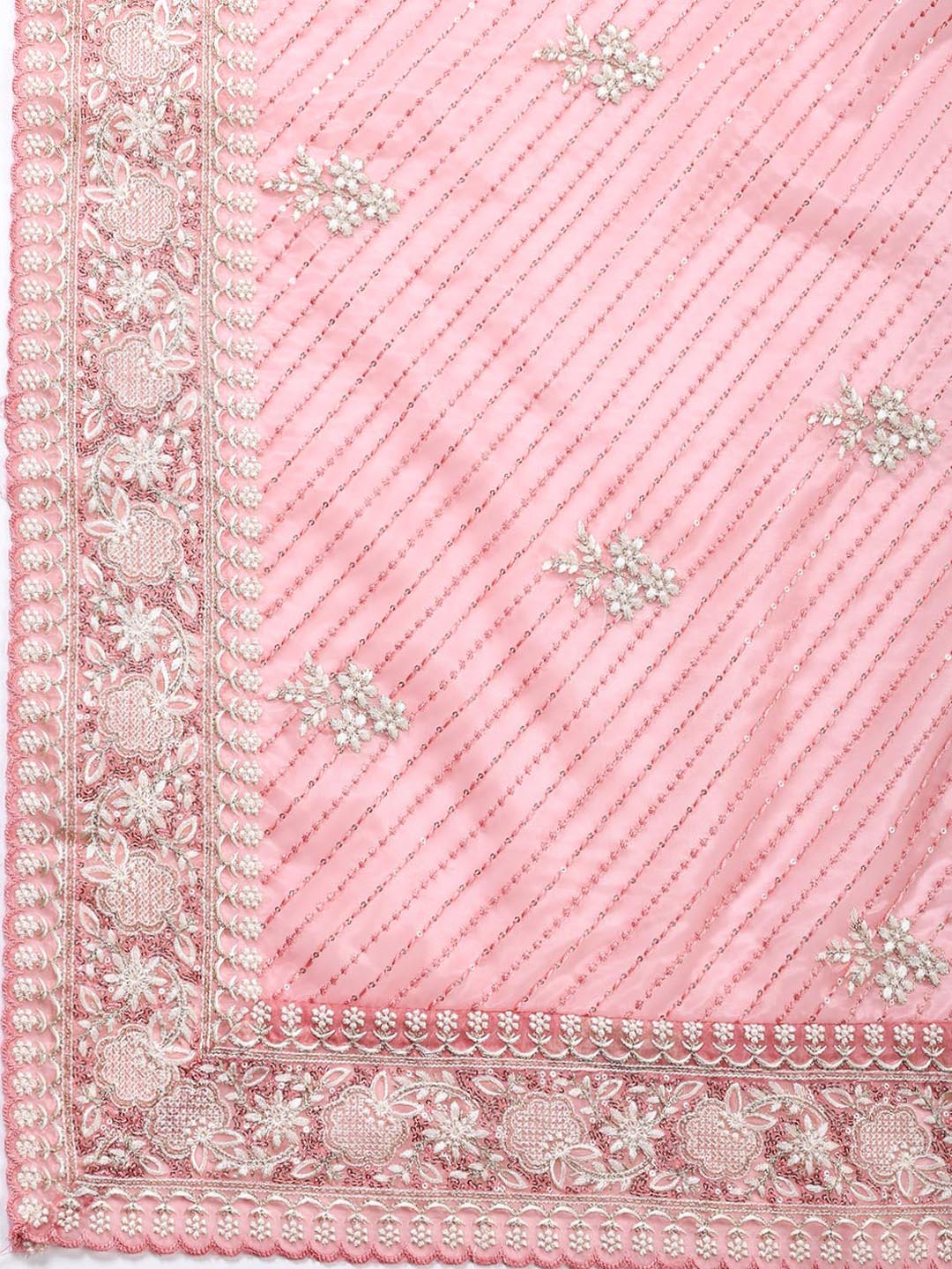 Embroidered Organza Unstitched Suit Piece With Dupatta