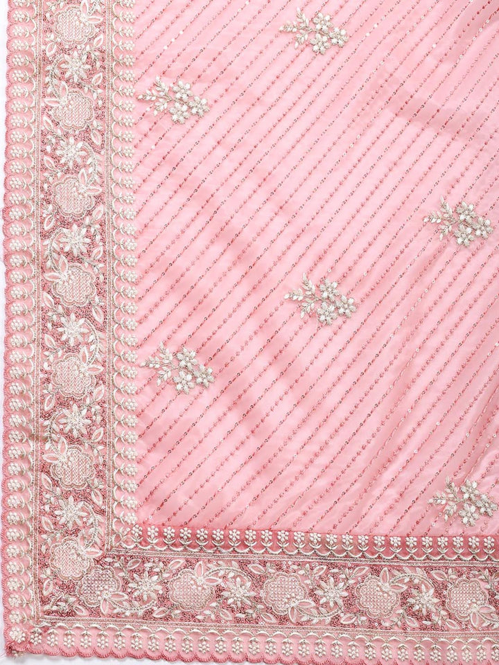 Embroidered Organza Unstitched Suit Piece With Dupatta