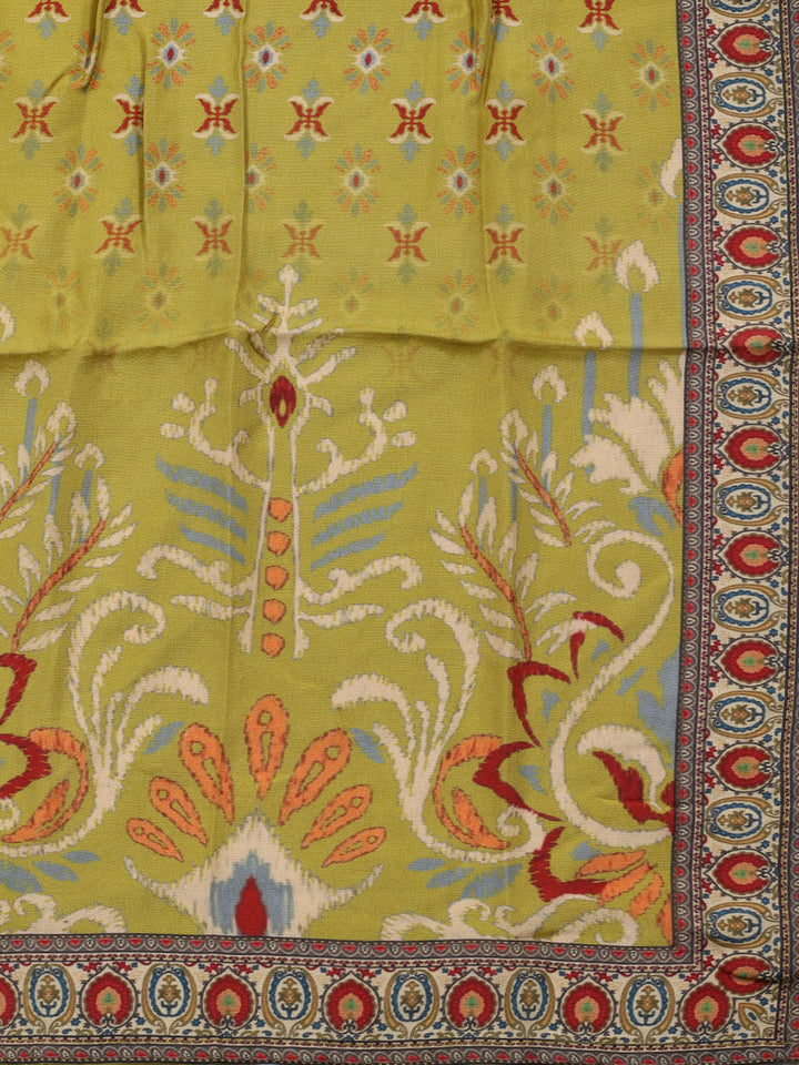 Printed Chanderi Unstitched Suit Piece With Dupatta