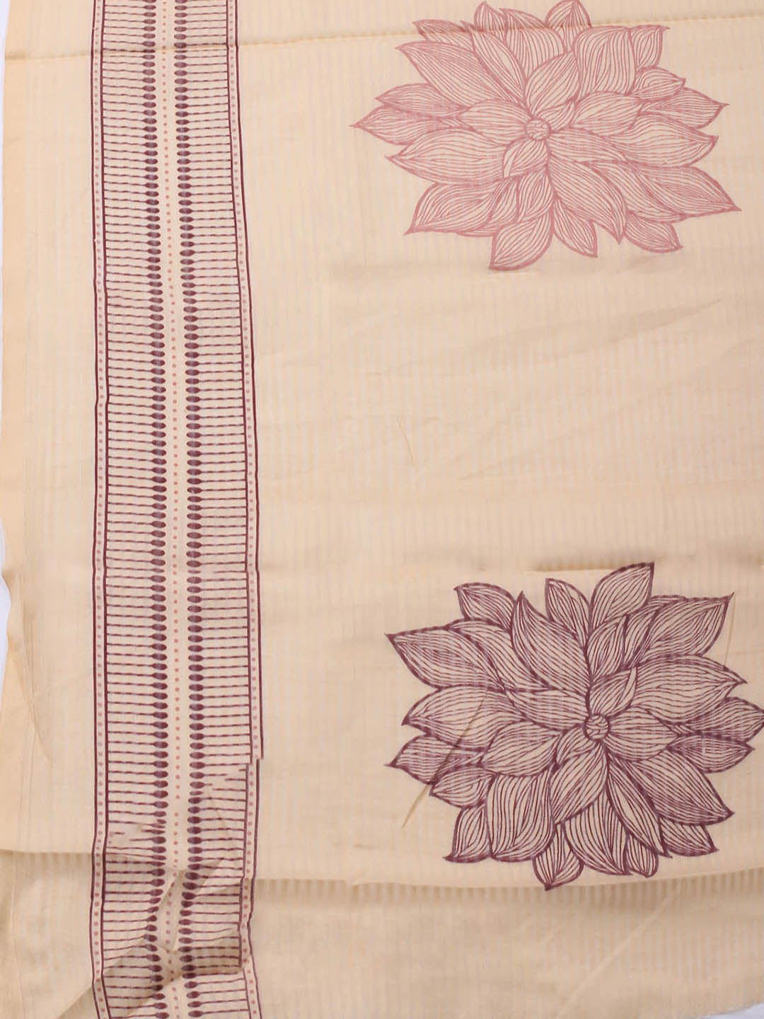 Printed Cotton Blend Unstitched Suit With Dupatta