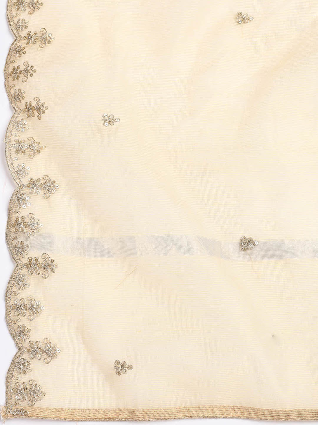 Embroidered Cotton Blend Unstitched Suit Piece With Dupatta