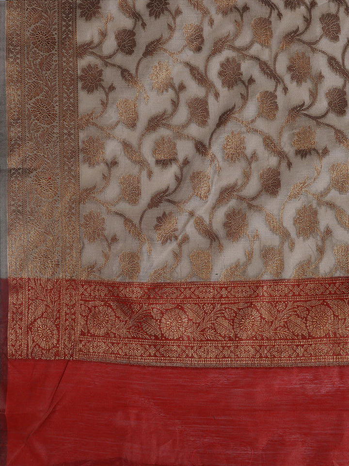 Banarasi Chanderi Unstitched Suit With Dupatta
