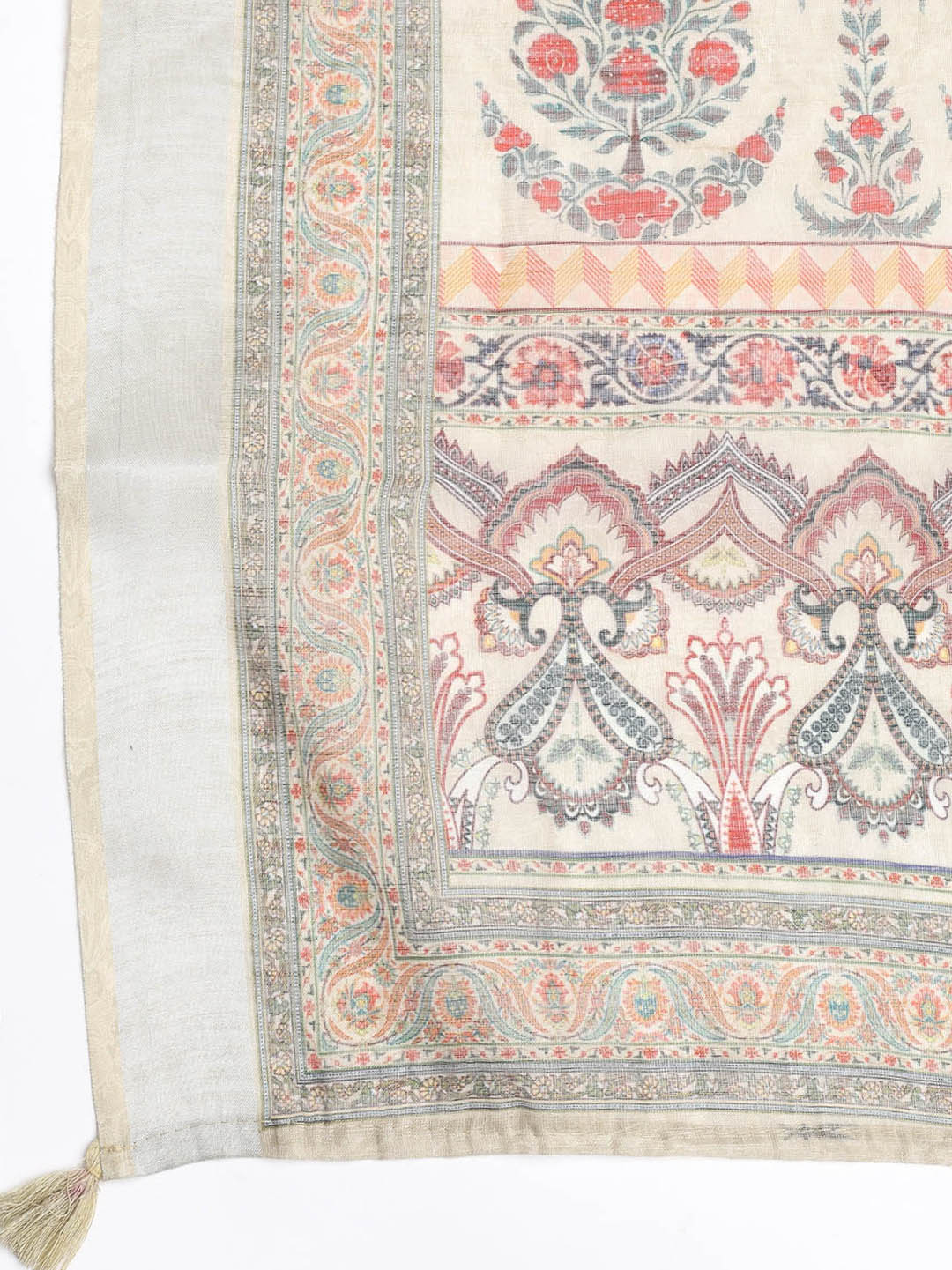 Printed Linen Unstitched Suit With Dupatta