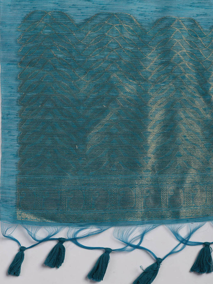 Woven Chanderi Unstitched Suit Piece With Dupatta