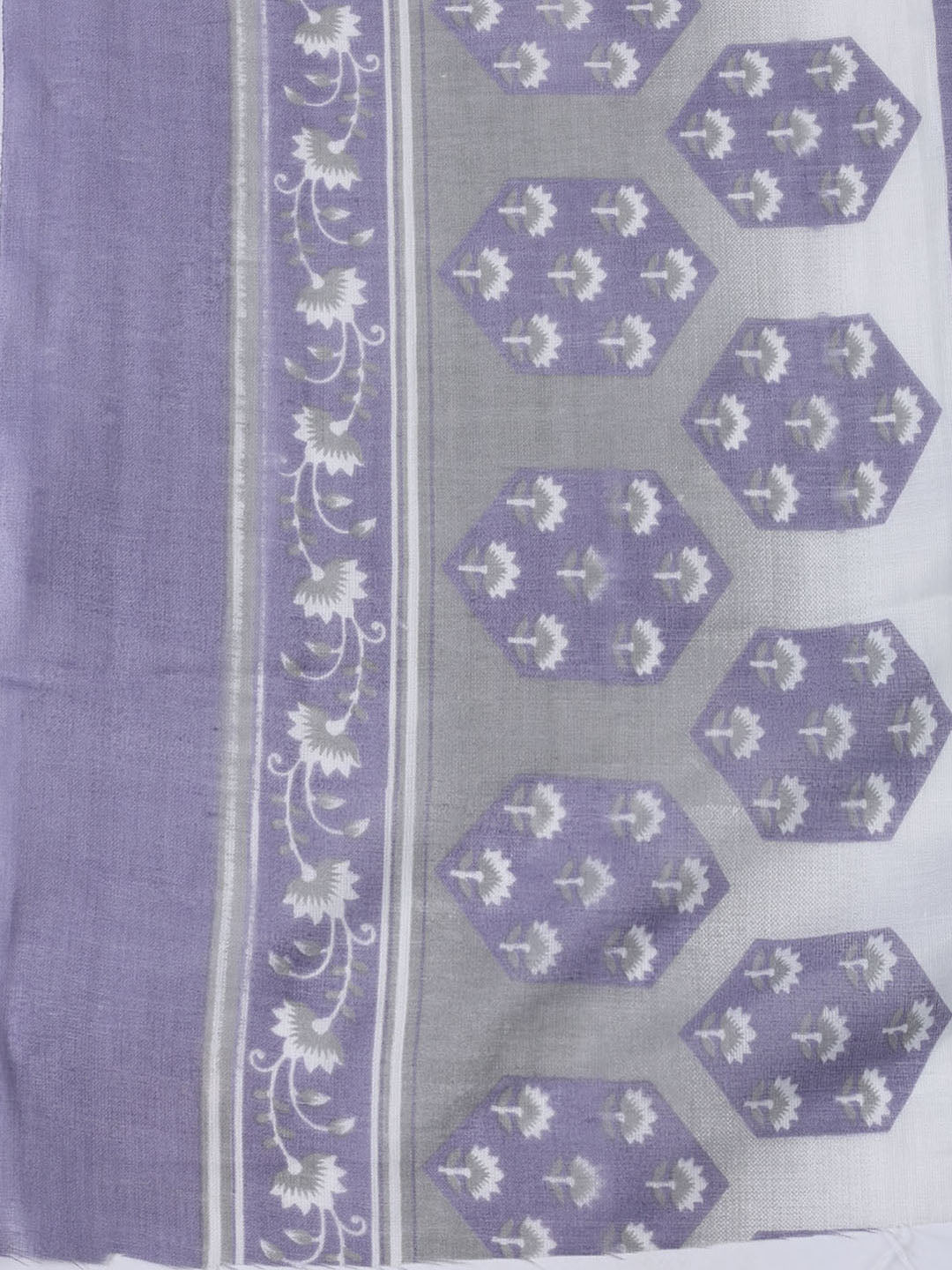 Neck Patti Cotton Blend Unstitched Suit With Dupatta