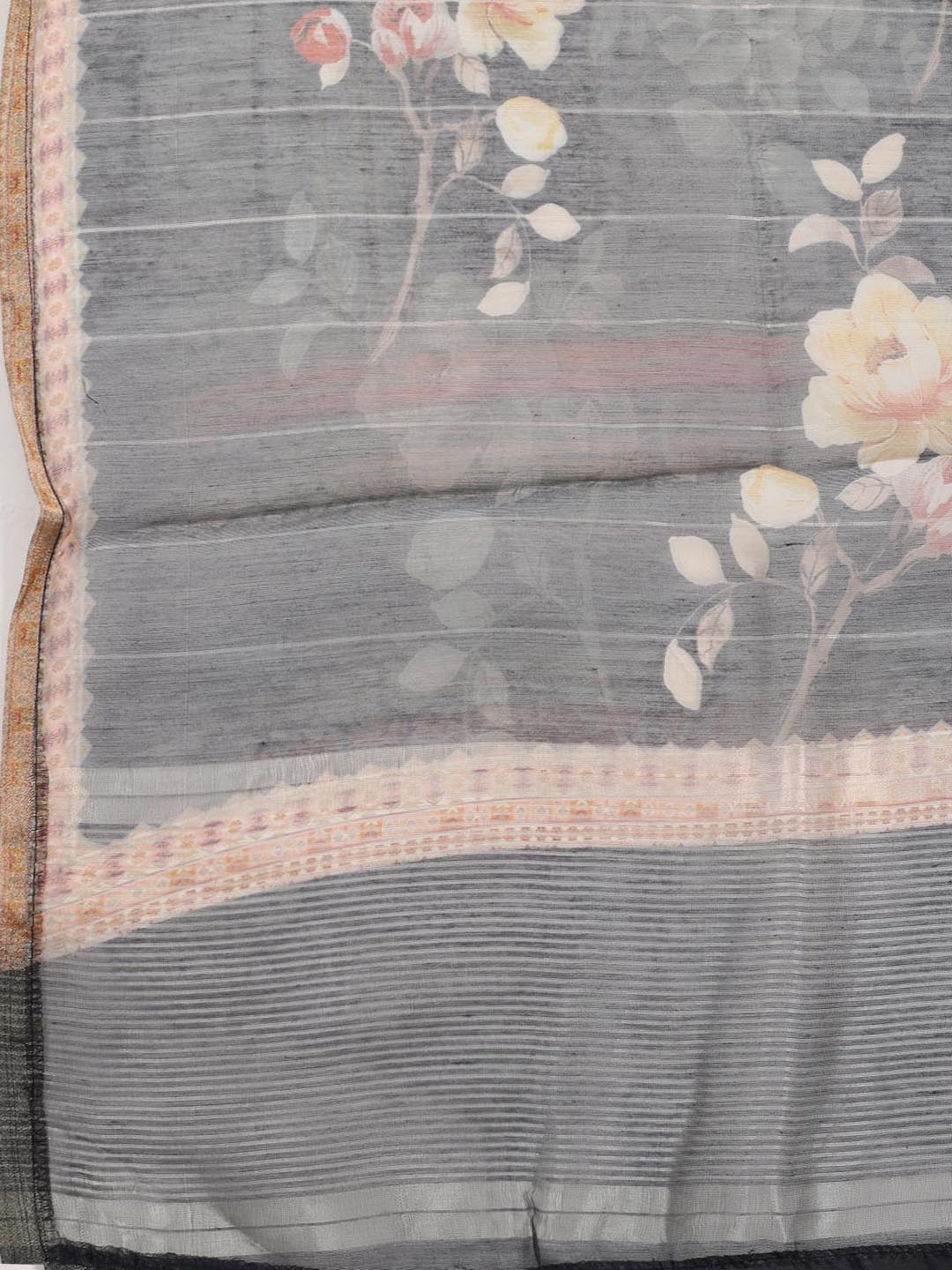 Neck Embroidered Cotton Blend Unstitched Suit Piece With Dupatta