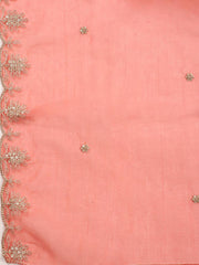 Neck Embroidered Tissue Unstitched Suit With Dupatta