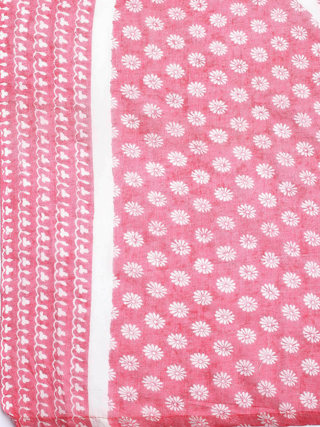 Printed Cotton Blend Unstitched Suit With Dupatta