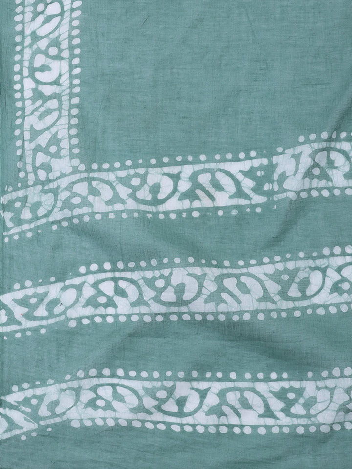 Printed Cotton Blend Unstitched Suit Piece With Dupatta