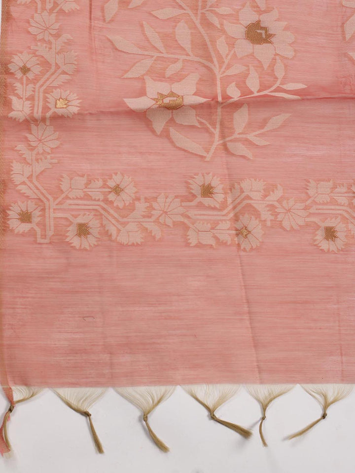 Jamdani Chanderi Unstitched Suit Piece With Dupatta