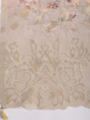Embroidery Linen Unstitched Suit With Dupatta