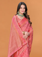 Zari Jaal Cotton Woven Saree