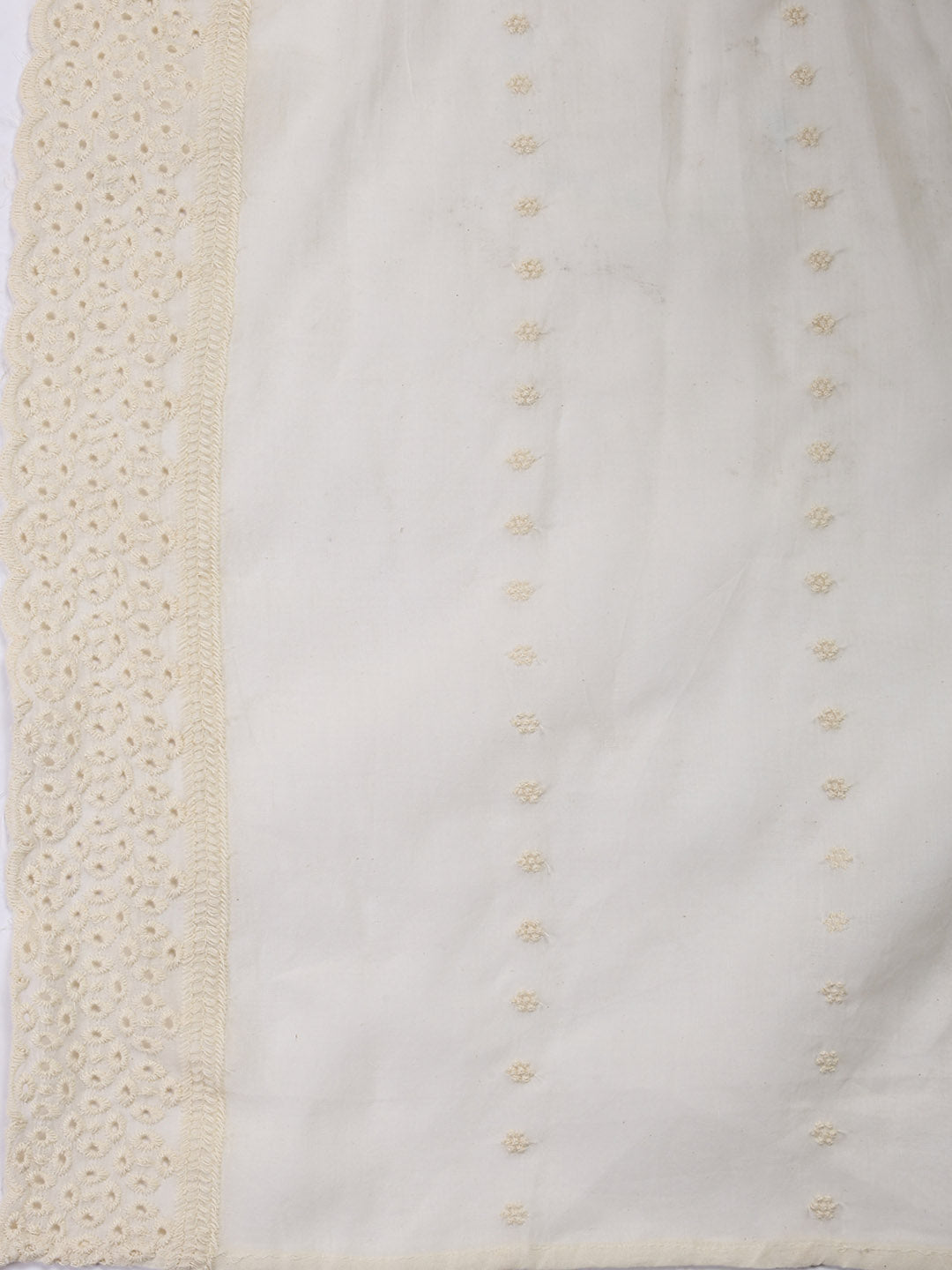 Woven Embroidered Cotton Blend Unstitched Suit With Dupatta