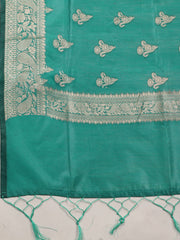 Woven Chanderi Unstitched Suit With Dupatta