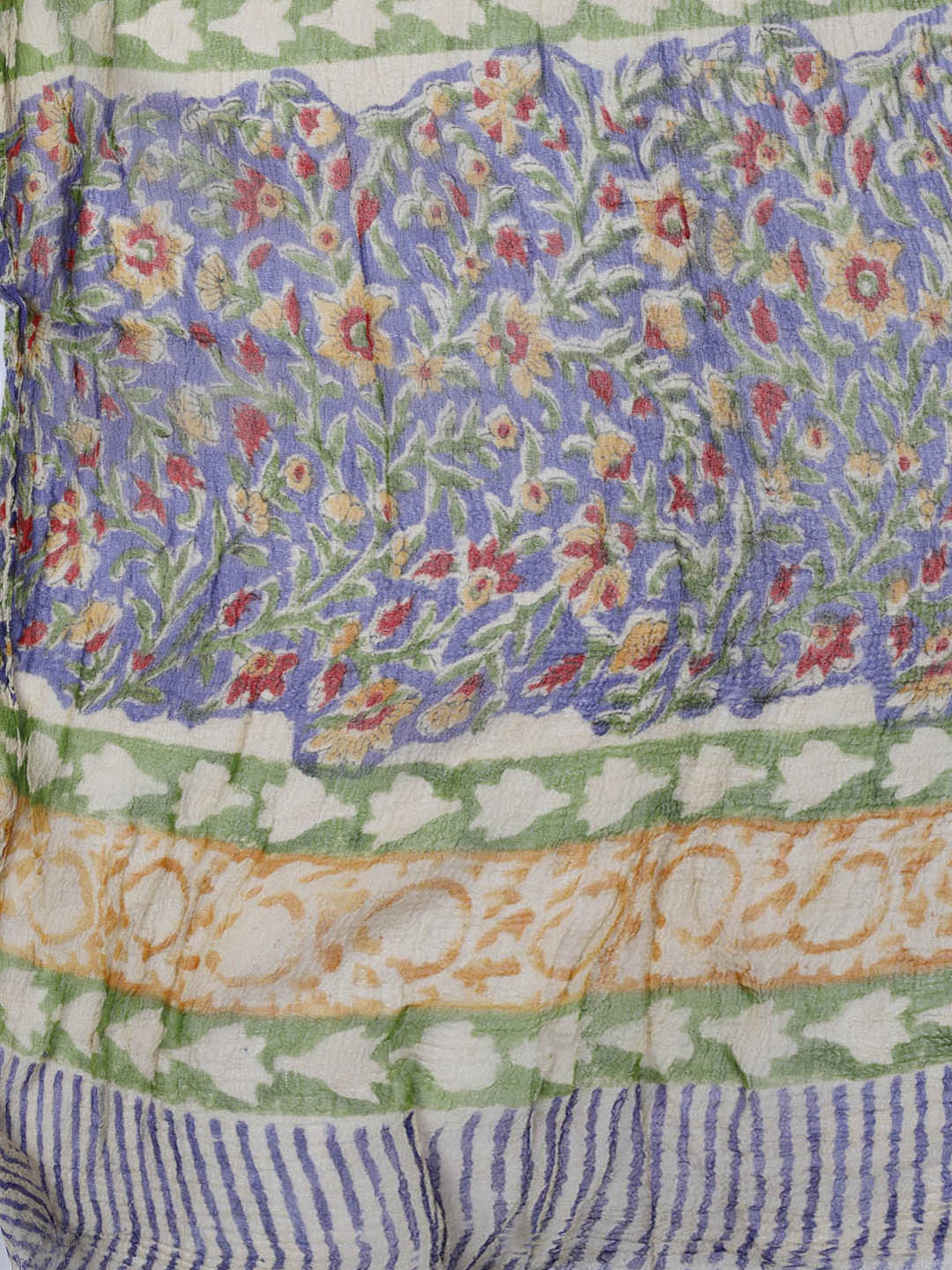 Printed Cotton Blend Unstitched Suit With Dupatta