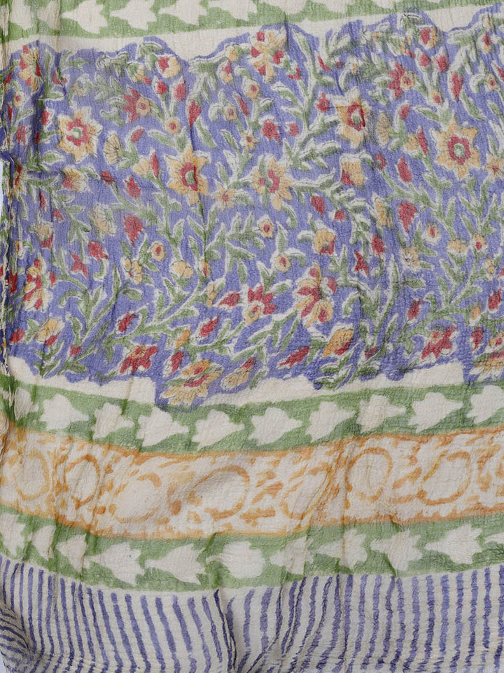 Printed Cotton Blend Unstitched Suit With Dupatta