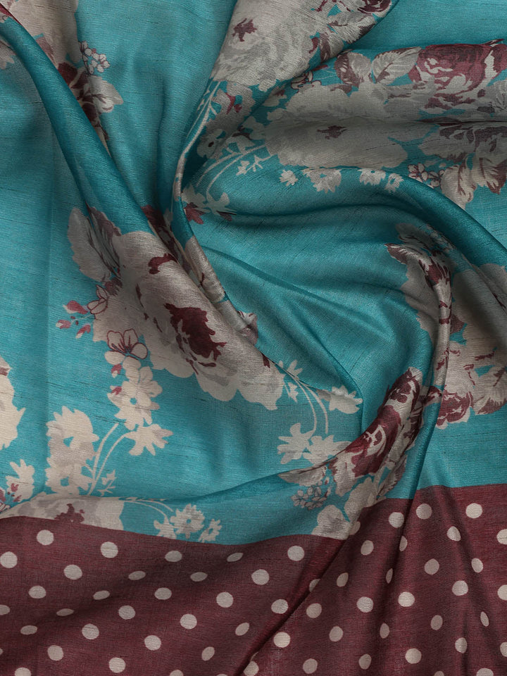 Embroidered Chanderi Unstitched Suit Piece With Dupatta