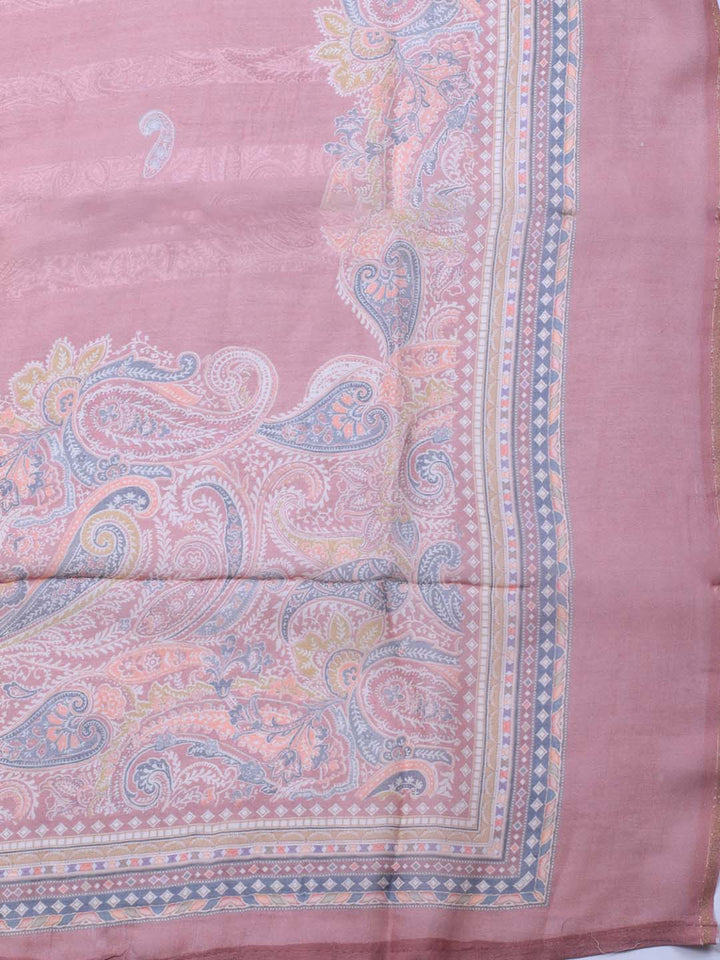 Printed Muslin Unstitched Suit With Dupatta