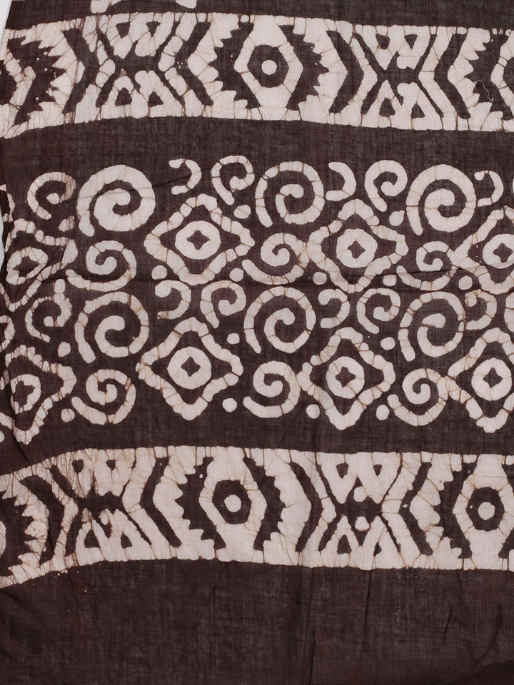 Printed Cotton Blend Unstitched Suit With Dupatta