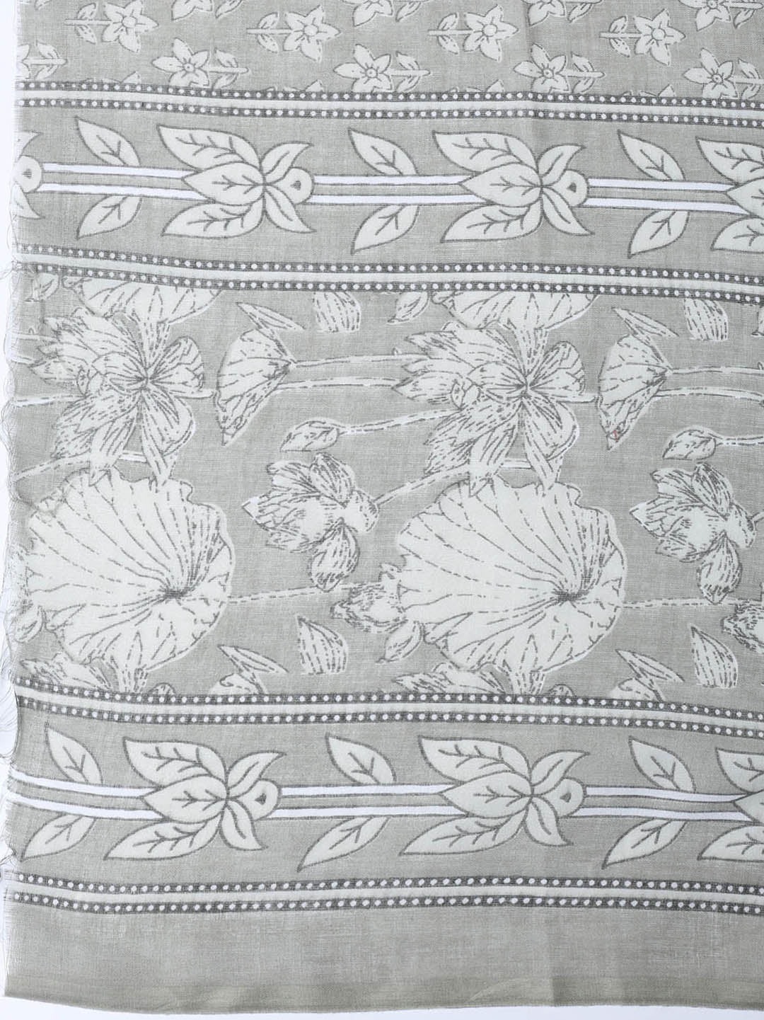 Neck Woek Cotton Blend Unstitched Suit With Dupatta