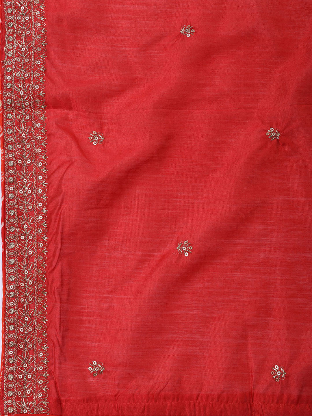 Neck Embroidered Cotton Blend Unstitched Suit With Dupatta