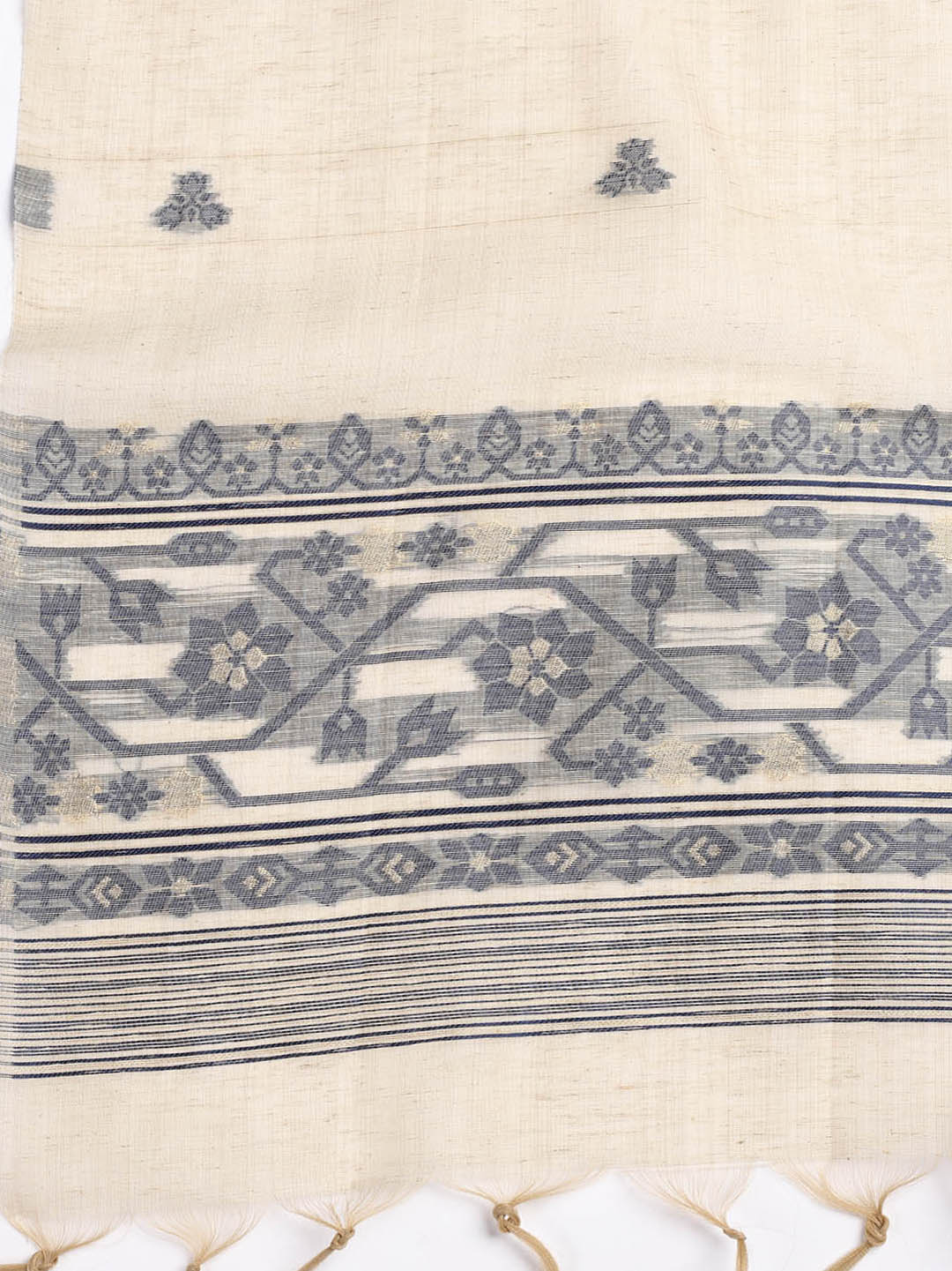 Embroidered Cotton Blend Unstitched Suit Piece With Dupatta