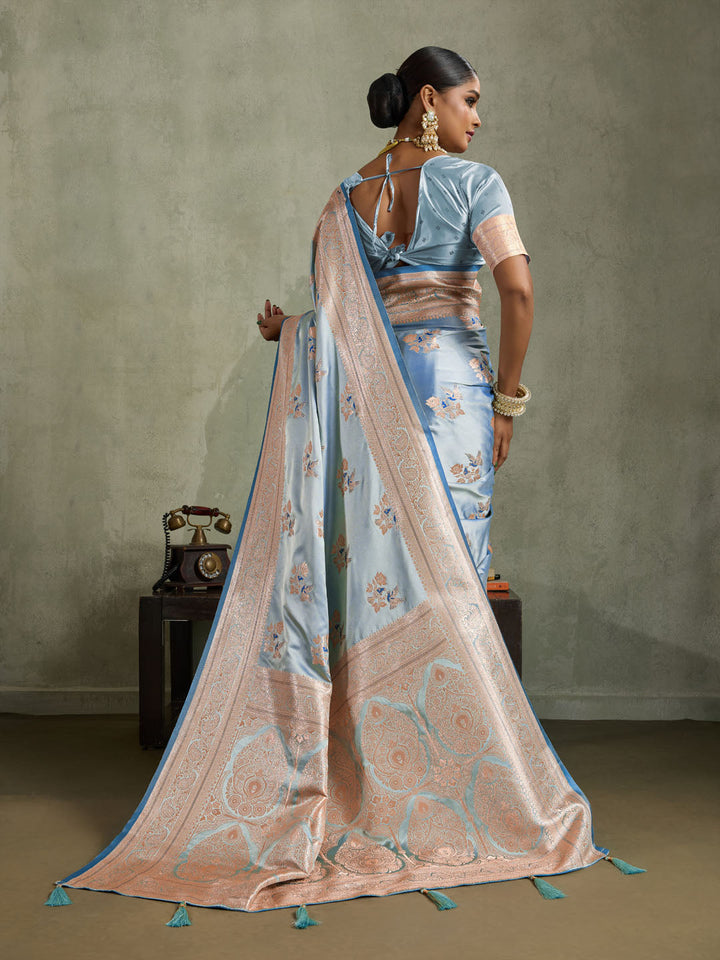 Woven Design Satin Silk Saree