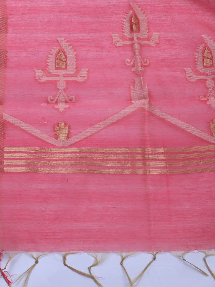 Jamdani Chanderi Unstitched Suit Piece With Dupatta