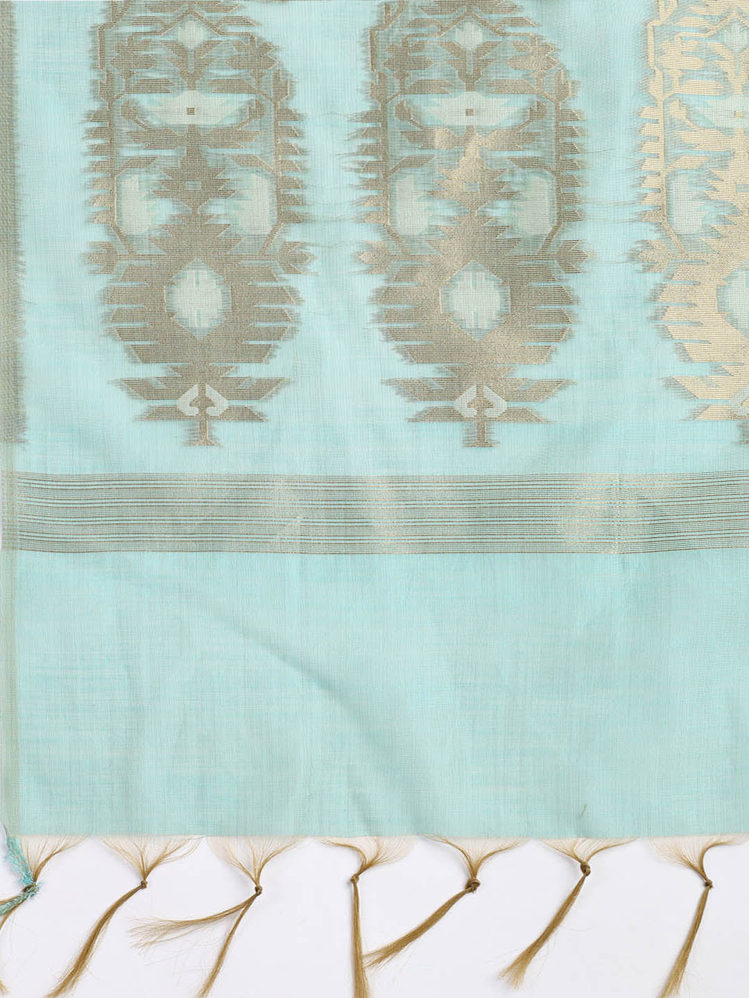 Jamdani Work Chanderi Unstitched Suit Piece With Dupatta