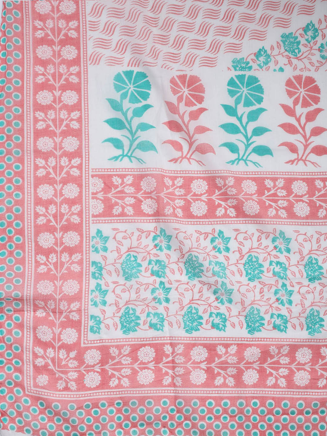 Printed Cotton Blend Unstitched Suit With Dupatta