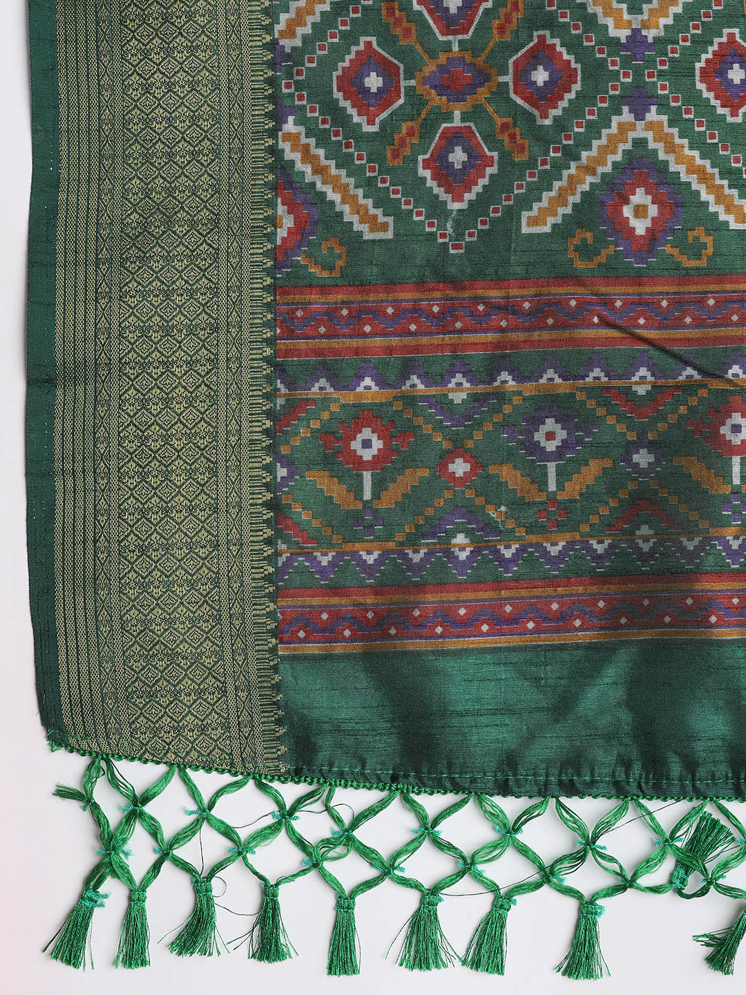 Art Silk Unstitched Suit Piece With Dupatta