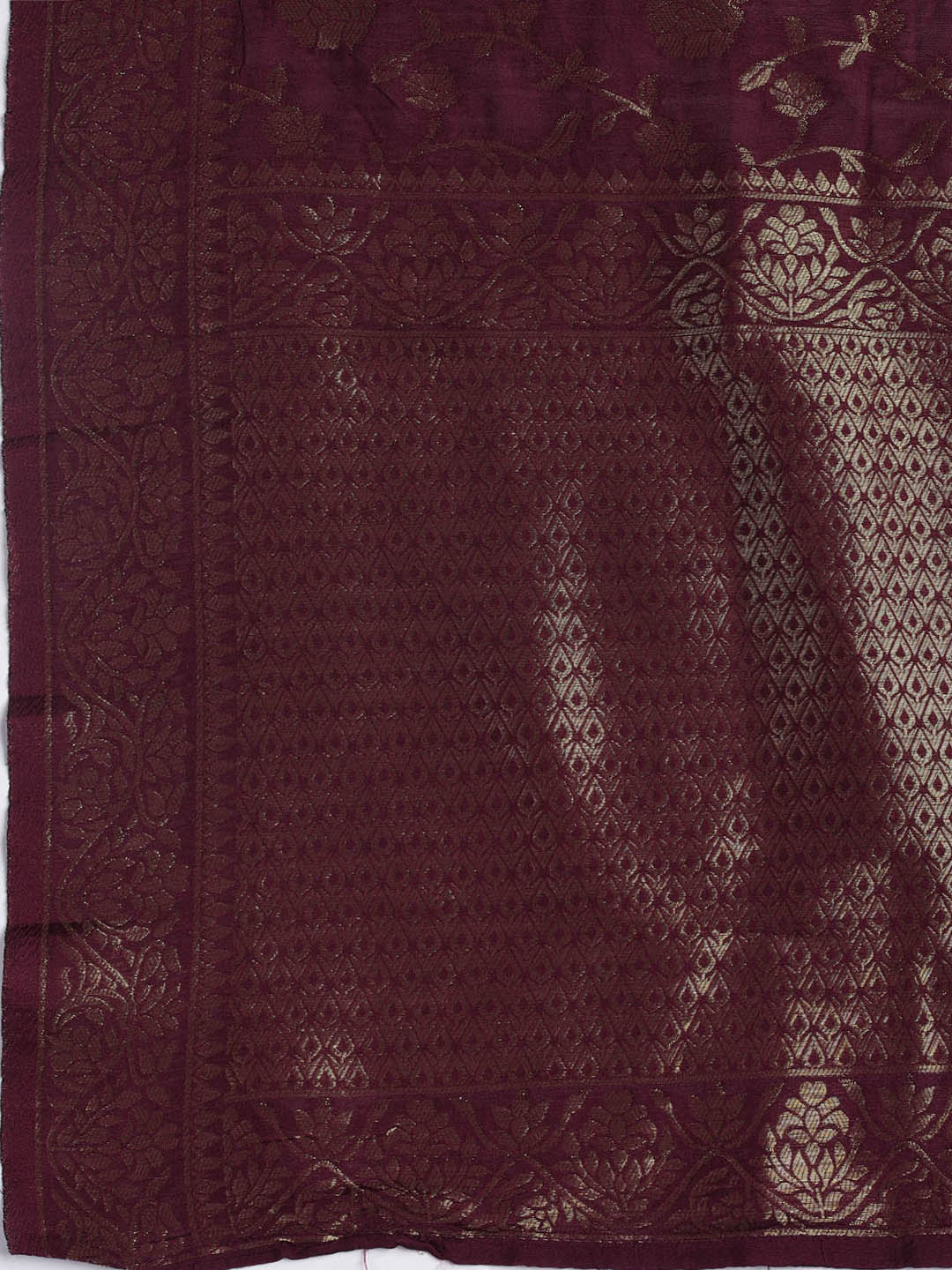 Embroidered Chanderi Unstitched Suit Piece With Dupatta
