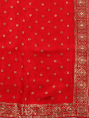 Booti Woven Art Silk Unstitched Suit Piece With Dupatta