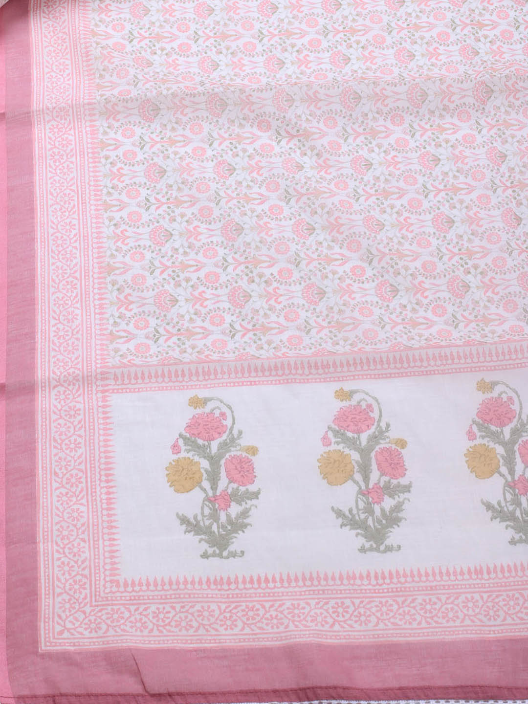 Printed Linen Unstitched Suit With Dupatta