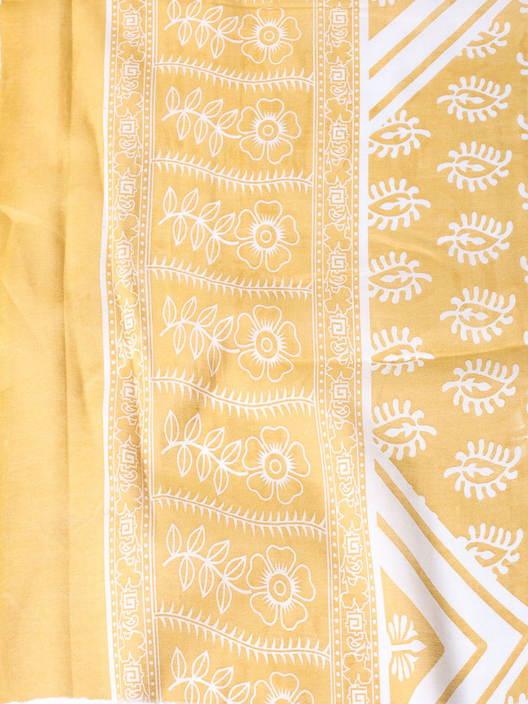 Neck Patti Cotton Blend Unstitched Suit With Dupatta