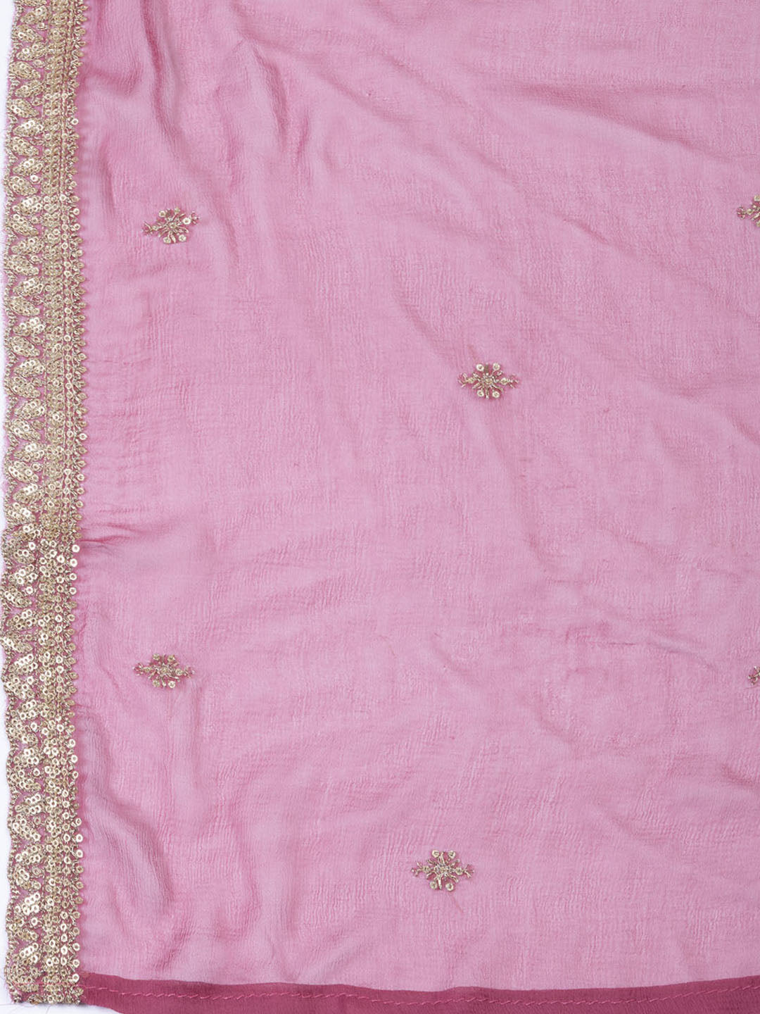 Neck Embroidered Tissue Unstitched Suit With Dupatta