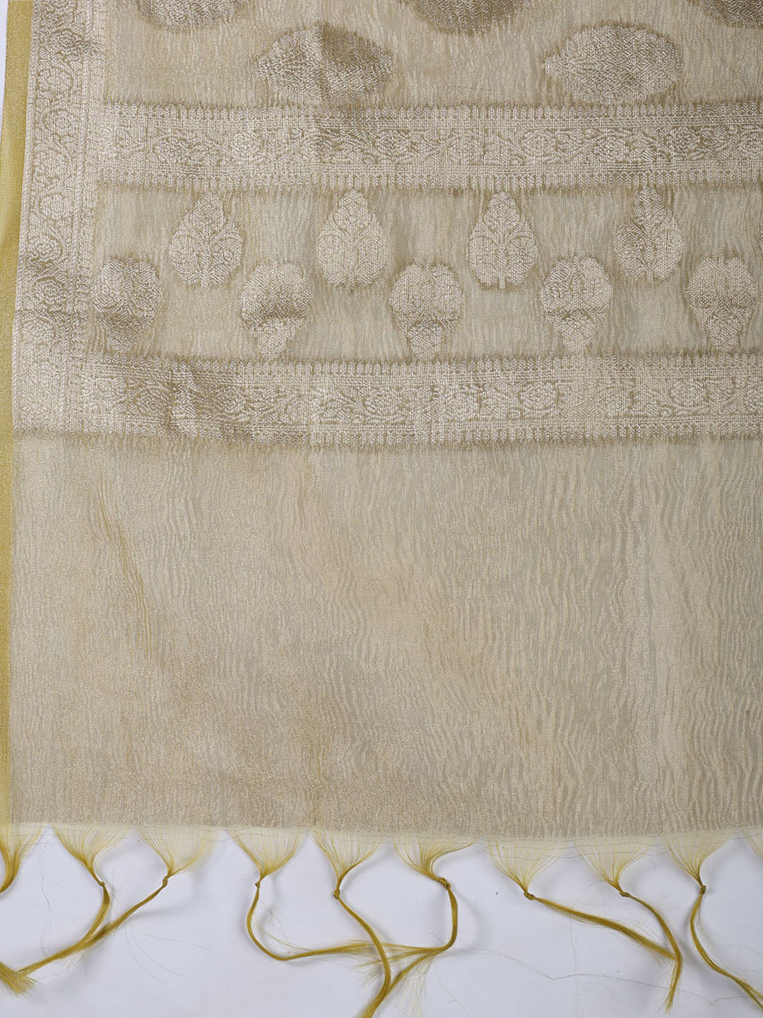 Neck Embroidery Tissue Unstitched Suit With Dupatta