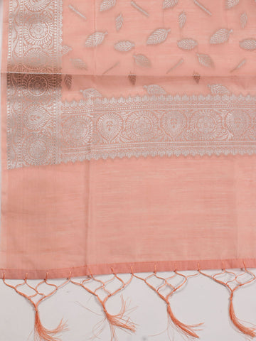 Woven Chanderi Unstitched Suit With Dupatta