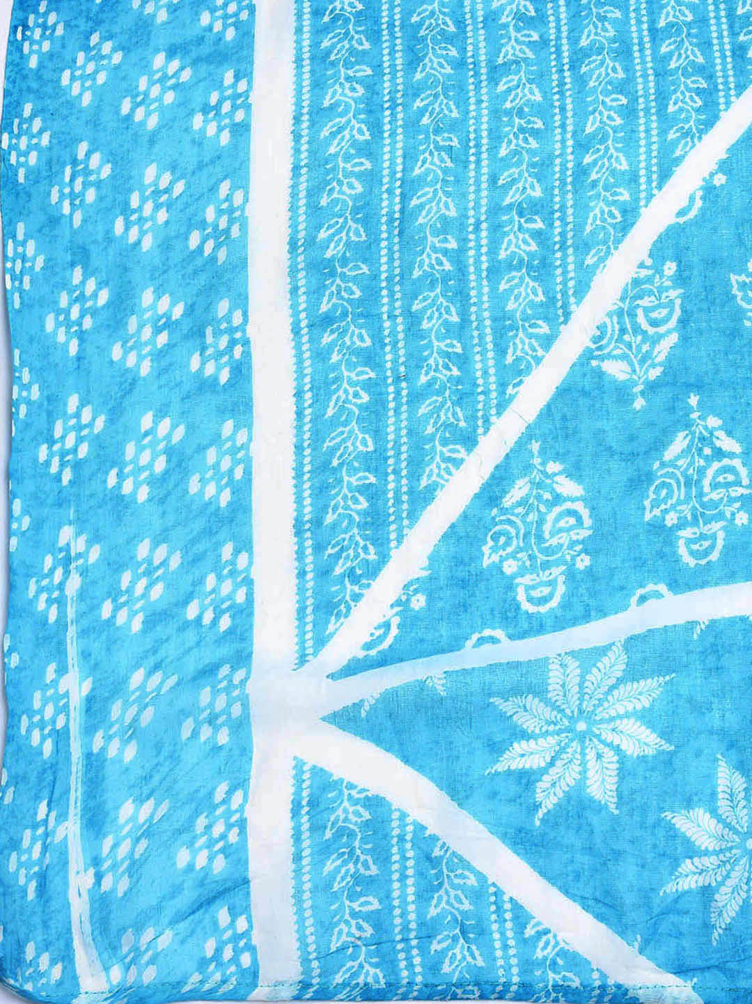 Printed Cotton Blend Unstitched Suit With Dupatta