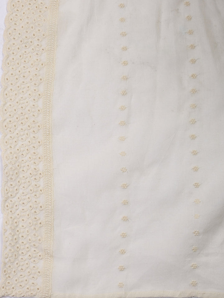 Woven Embroidered Cotton Blend Unstitched Suit With Dupatta