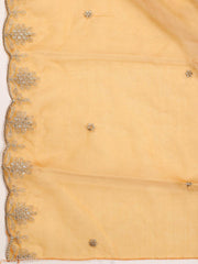 Neck Embroidered Tissue Unstitched Suit With Dupatta