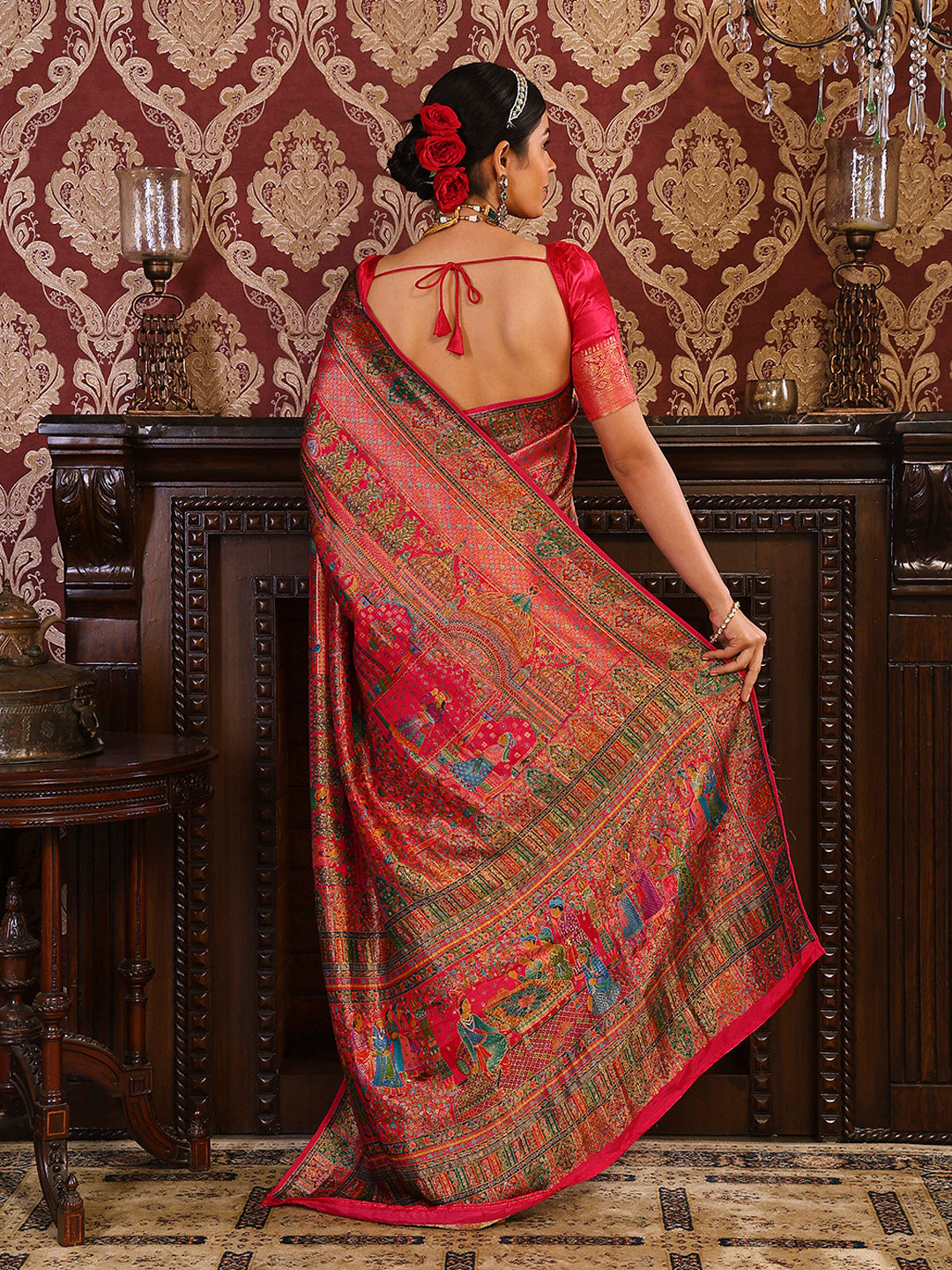 Jamawar Woven Dola Handloom Saree